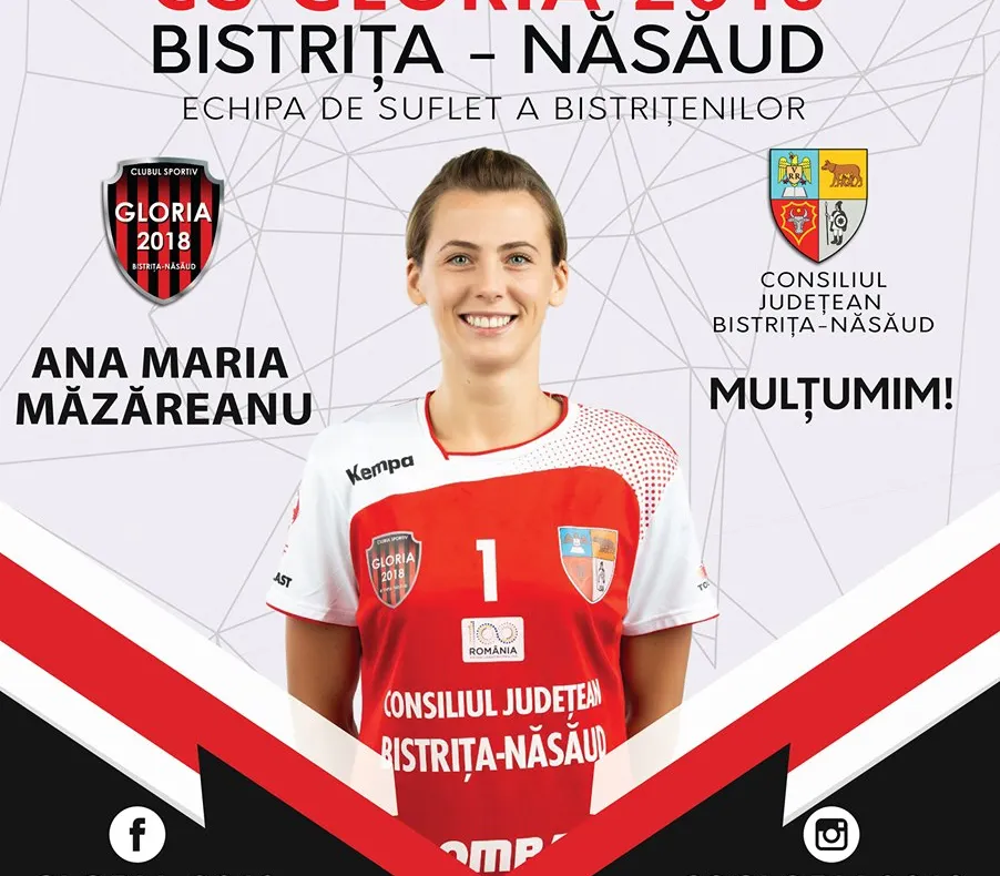 Ana Maria Măzăreanu părăsește CS Gloria 2018 Bistrița-Năsăud