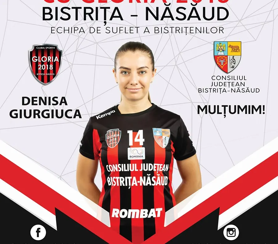 Denisa Giurgiuca și-a încheiat contractul cu CS Gloria 2018 Bistrița-Năsăud