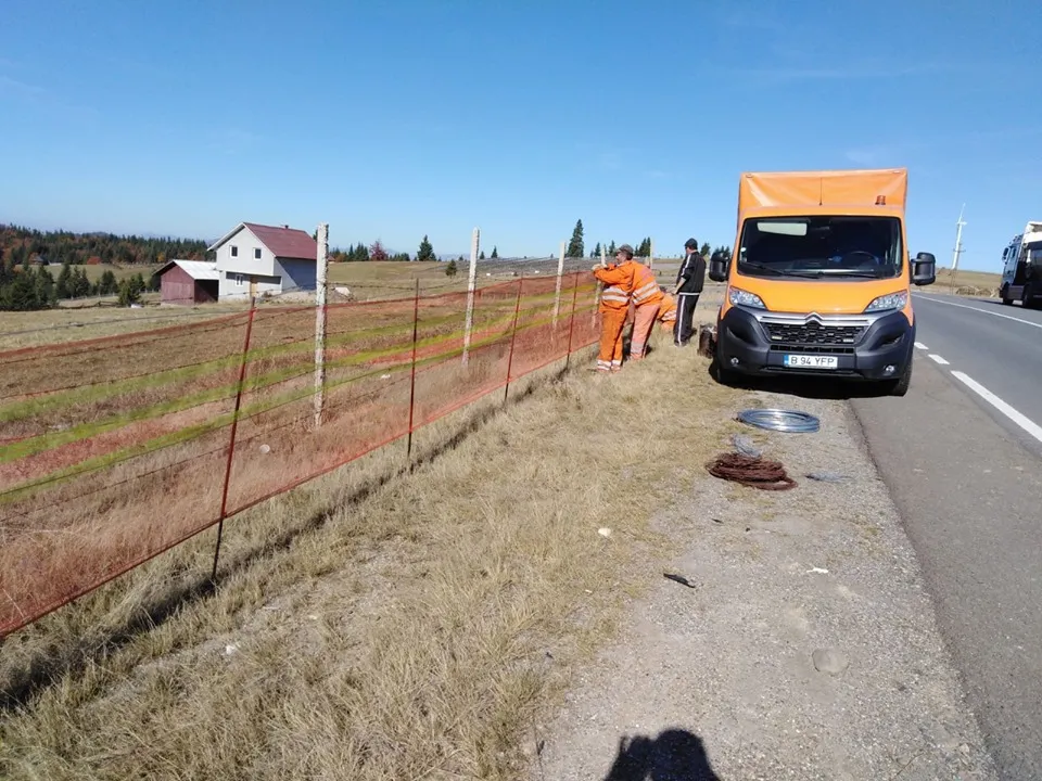 S-au montat parazăpezi pe DN 17, în zona Pasului Tihuța din Bistrița-Năsăud