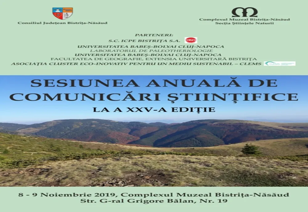 Complexul Muzeal Bistriţa-Năsăud organizează cea de a XXV-a ediție a Sesiunii Anuale de Comunicări Științifice