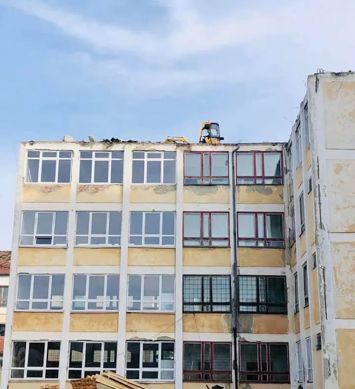 Șantier deschis la Școala Gimnazială numărul 4 din Bistrița (FOTO)