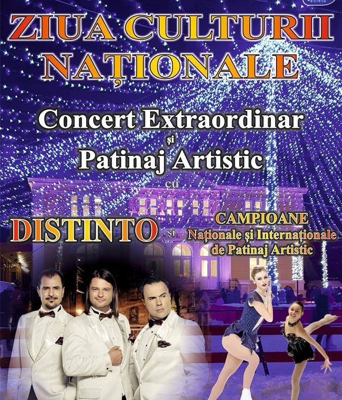 Concert al Grupului Distinto și spectacol de patinaj artistic, la Bistrița, de Ziua Culturii Naționale