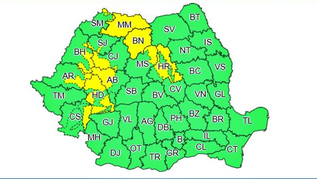 Bistrița-Năsăud, sub cod galben de ninsori. Câte zile durează avertizarea