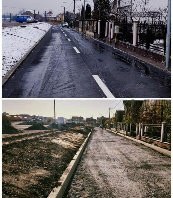 Au fost recepționate lucrările de reabilitare efecuate pe strada Poienii din municipiul Bistrița (FOTO)