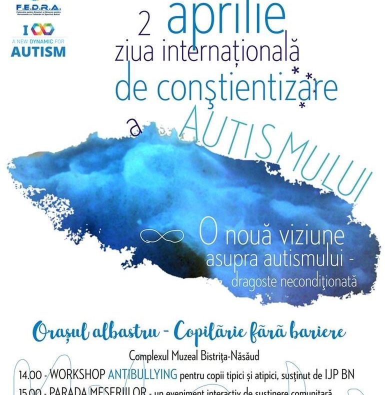 Activități speciale organizate la Bistrița pe 2 aprilie, de Ziua Internaţională de Conştientizare a Autismului