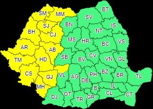 Vreme instabilă în toată țara! 13 județe, sub Cod Galben de ploi și furtuni