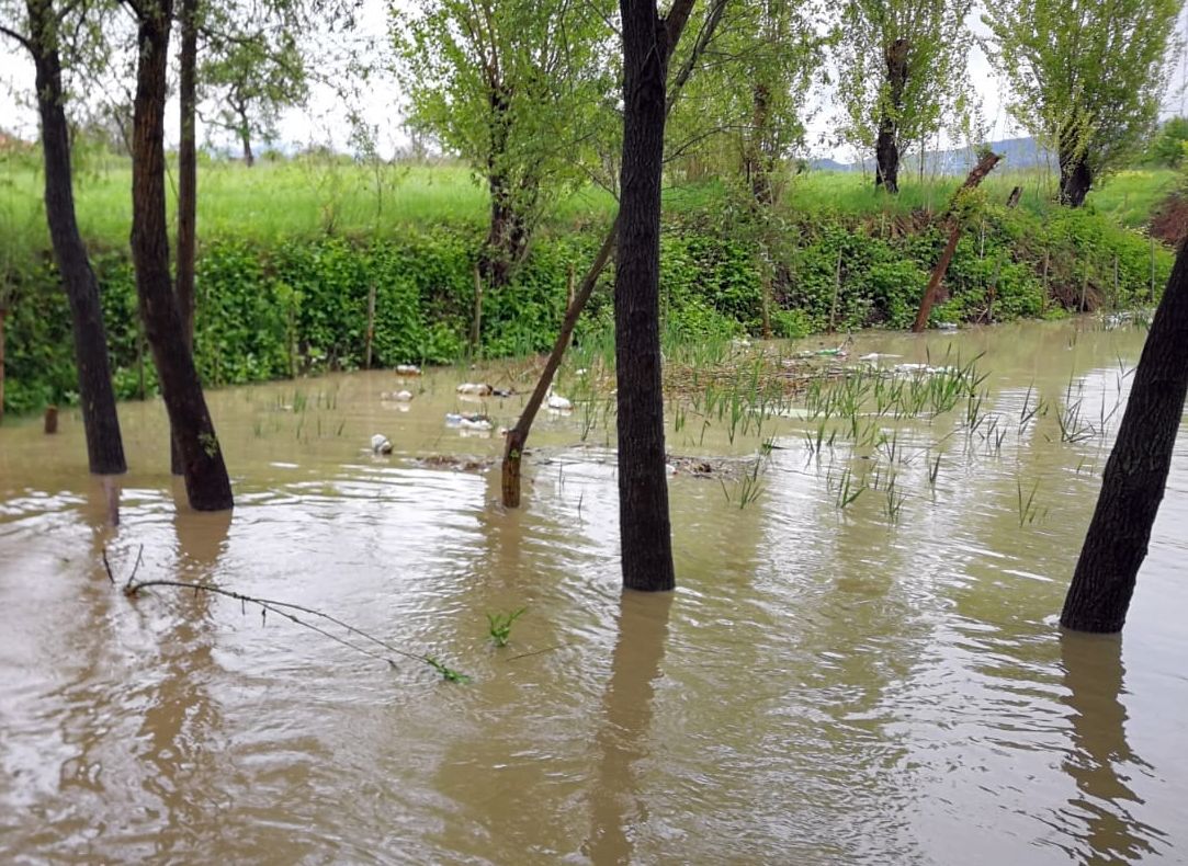 Zeci de hectare de teren, fântâni, case și un drum județean afectate de ploi în Bistrița-Năsăud