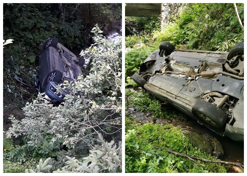Trei bistrițeni, implicați într-un accident pe Transfăgărășan. Mașina în care se aflau a căzut într-o râpă (FOTO/VIDEO)