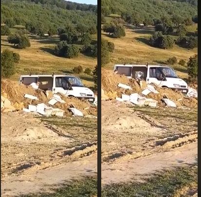 Bărbat sancționat drastic după ce a fost filmat în timp ce arunca deșeuri din construcții într-un loc nepermis (FOTO/VIDEO)