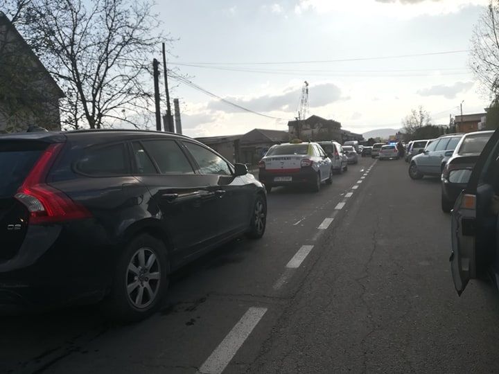 Trafic îngreunat pe șoseaua de centură a municipiului Bistrița (FOTO)