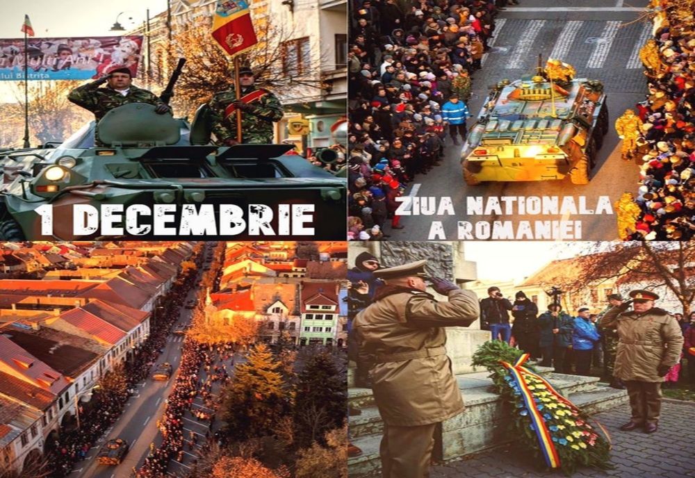 1 Decembrie, la Bistrița: Paradă militară, show culinar, aprinderea luminiţelor, focuri de artificii!