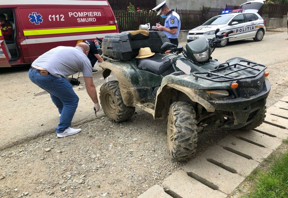 Bărbat din Bistrița-Năsăud, la spital! A căzut de pe ATV și s-a rănit grav