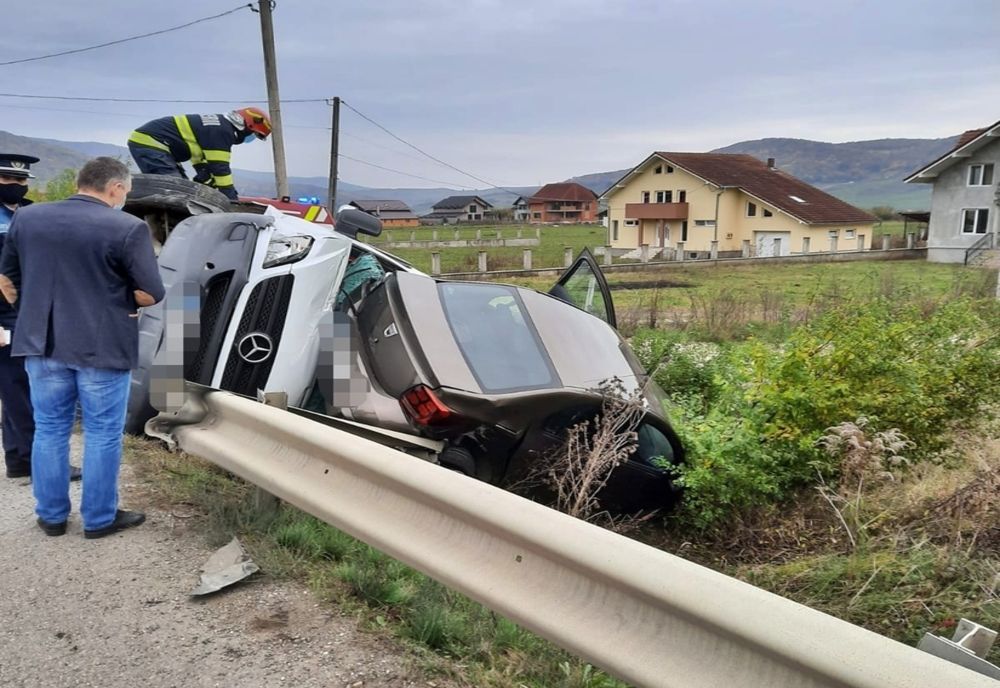 Accident pe DN 17, în Crainimăt! Un clujean a ajuns la spital