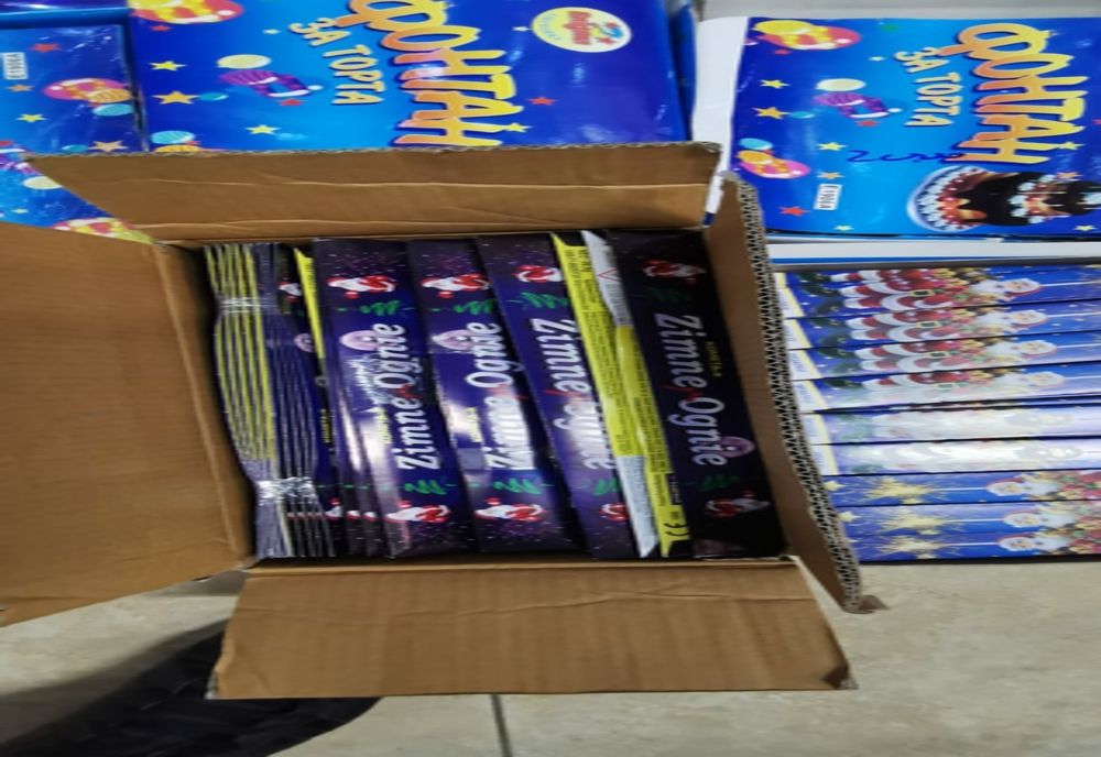 Peste 5.000 de petarde și artificii, confiscate de jandarmii bistrițeni dintr-un singur magazin