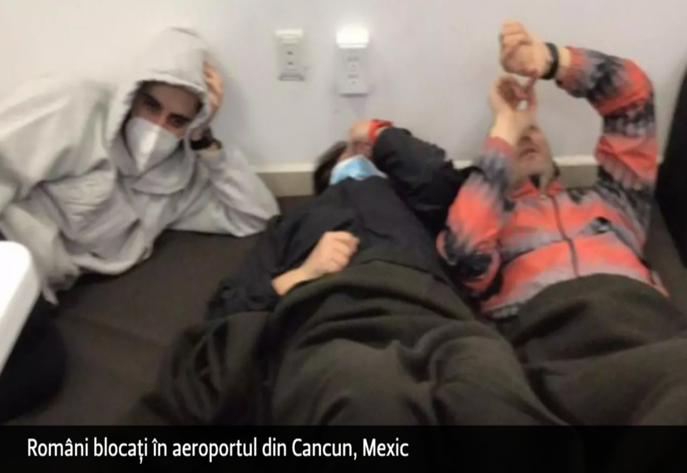 COȘMAR pentru zeci de români blocați în Mexic. Declarații, în exclusivitate, de la românii ce stau în condiții mizere pe aeroportul din Cancun - AUDIO