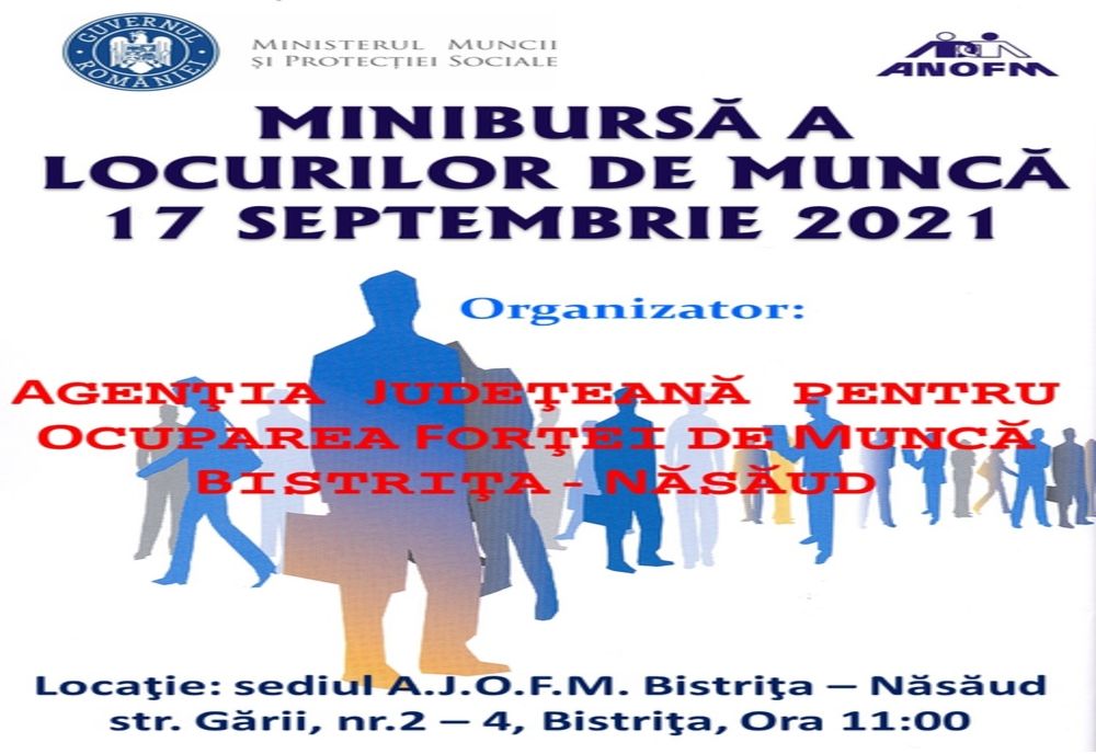 AJOFM Bistrița-Năsăud organizează Minibursa Locurilor de Muncă! Vezi ce meserii se caută