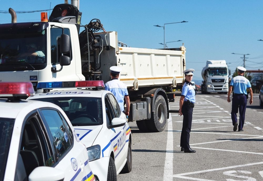 Acțiune pe linie economică a polițiștilor, în Năsăud! Transportatorii de mărfuri, la control