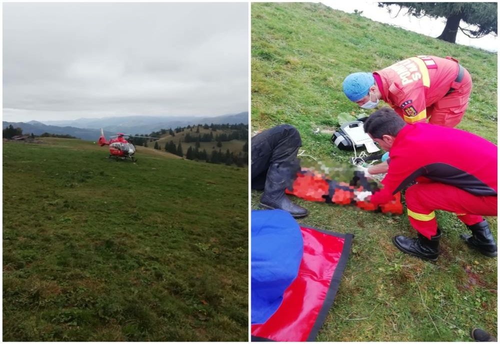 Bărbat rănit cu drujba, în zona muntelui Cucureasa! A fost solicitat elicopterul SMURD (FOTO)