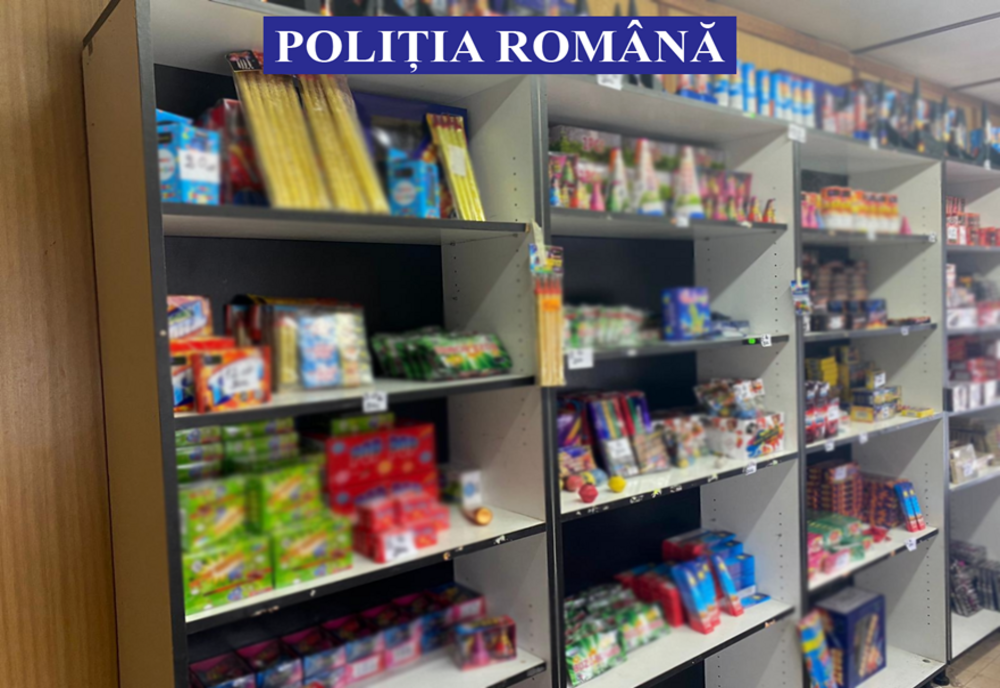 Aproximativ 600 kg de petarde și artificii, confiscate de polițiști