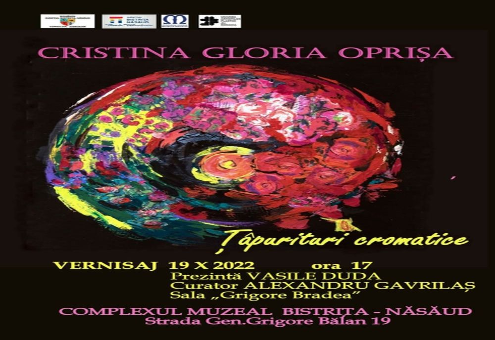 Vernisaj Cristina Gloria Oprișa: ,,Țâpurituri cromatice”, la Complexul Muzeal Bistrița-Năsăud