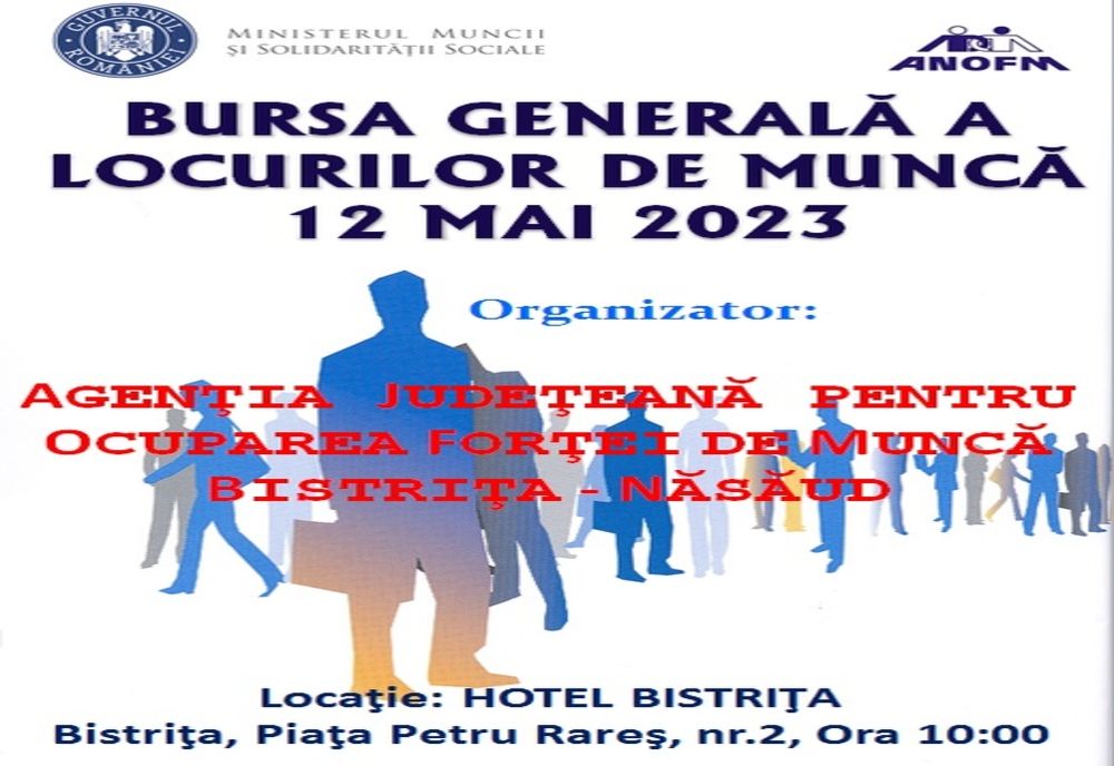 AJOFM BN organizează Bursa Generală a Locurilor de Muncă! Vezi când