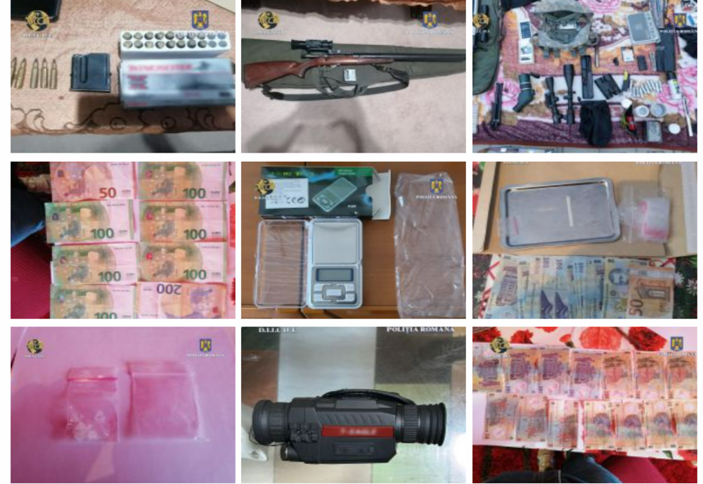 Percheziții de amploare în Bistrița-Năsăud, la traficanți de droguri și de persoane! Șase interlopi, arestați preventiv! Ce au găsit procurorii în locuințele acestora