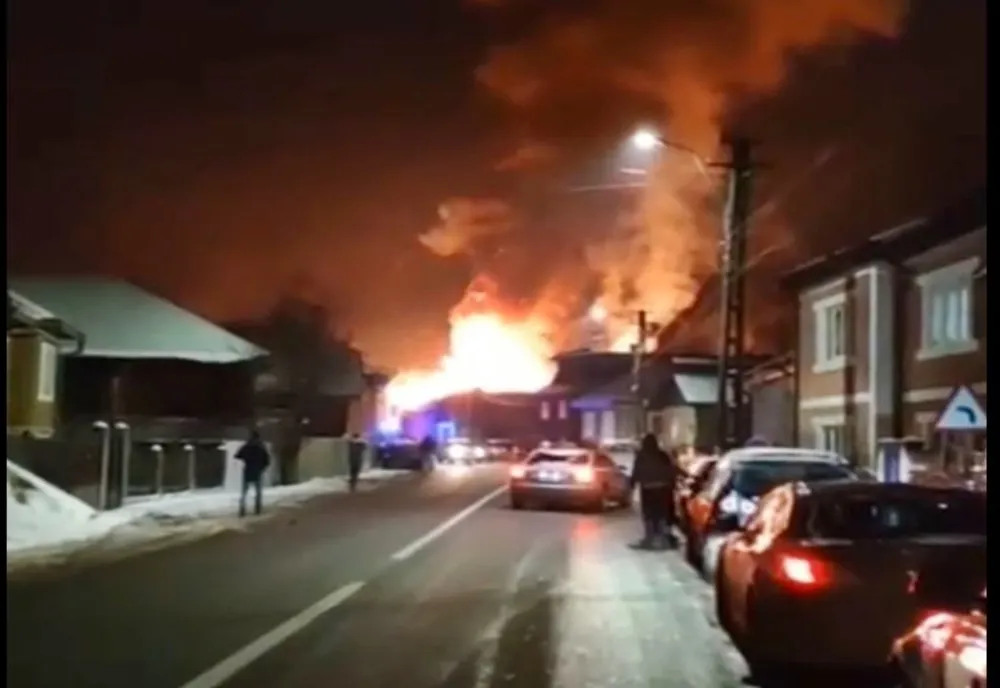 Locuință din Rodna, afectată de incendiu