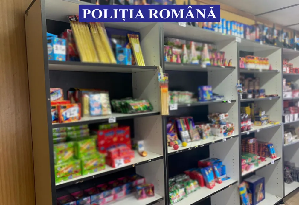 Aproximativ 600 kg de petarde și artificii, confiscate de polițiști
