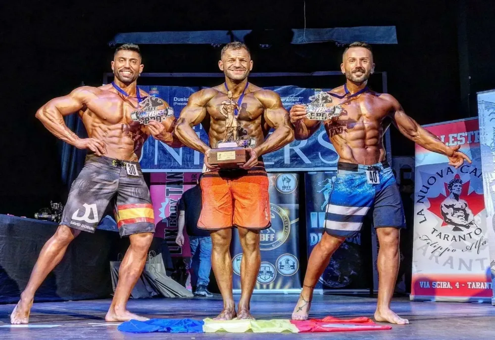 Jandarmul bistrițean Alexandru Sucutărdean din nou locul I la categoria Pro Physique la Concursul Mister și Miss Universe, în Italia