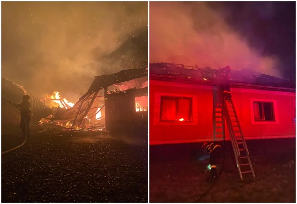 Gospodărie din Livezile, afectată de un incendiu