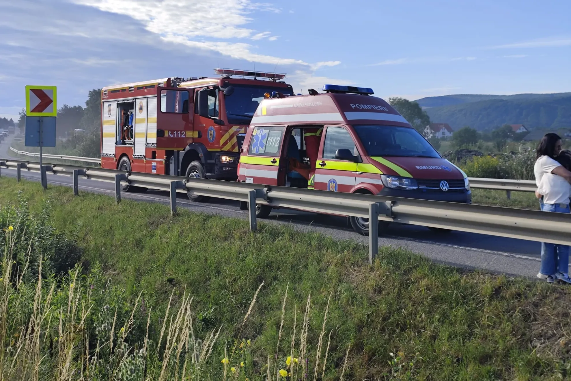 Accident Bistrița-Năsăud/ Captură foto Bistrițeanul