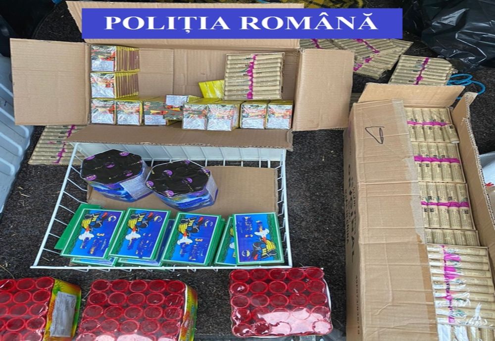 Circa 430 kg de artificii și petarde, confiscate de polițiștii bistrițeni în ultima zi din 2019