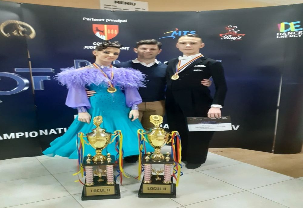 Doi bistrițeni, vicecampioni naționali la dans sportiv! Titlul le-a asigurat participarea la Campionatul Mondial Juniori 1 Standard