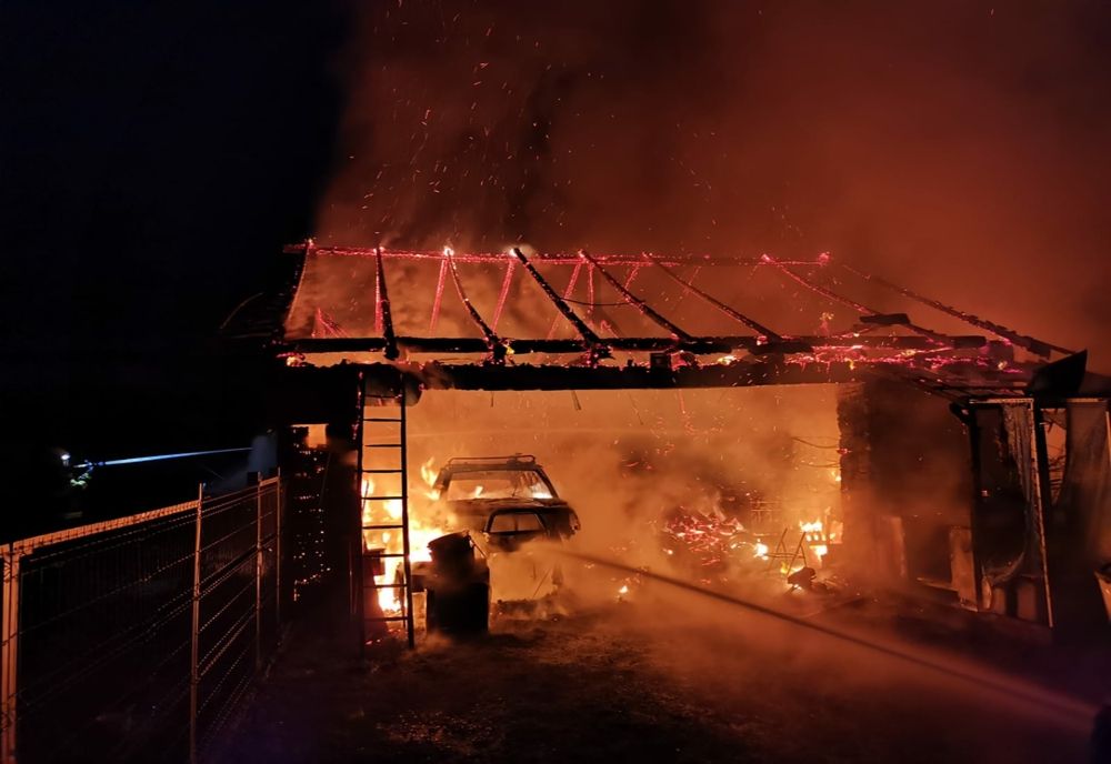 FOTO: Incendiu puternic în localitatea Livezile