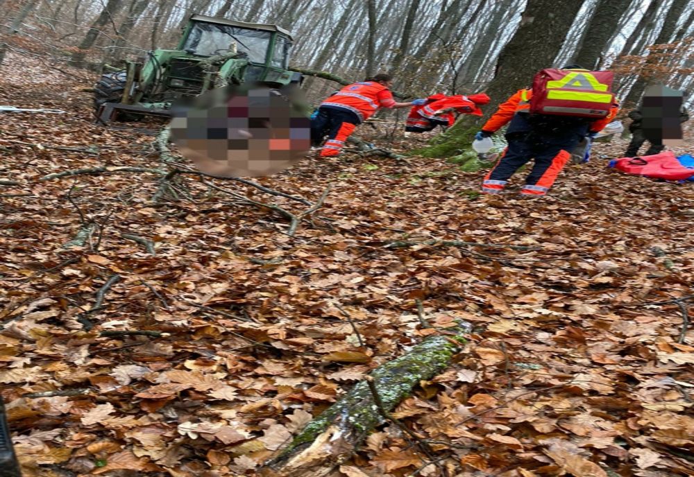 FOTO | Tragedie într-o pădure din Bistriţa-Năsăud! Un bărbat a murit după ce a fost lovit de un copac