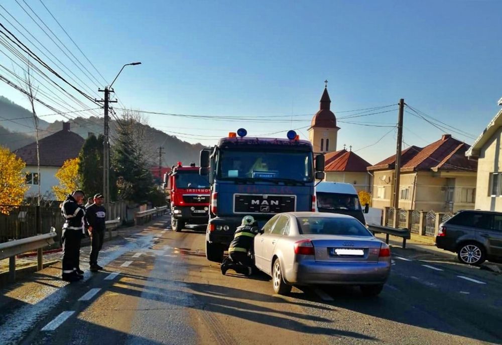 FOTO: Femeie din Bistrița, rănită într-un accident rutier, în Mureșenii Bârgăului