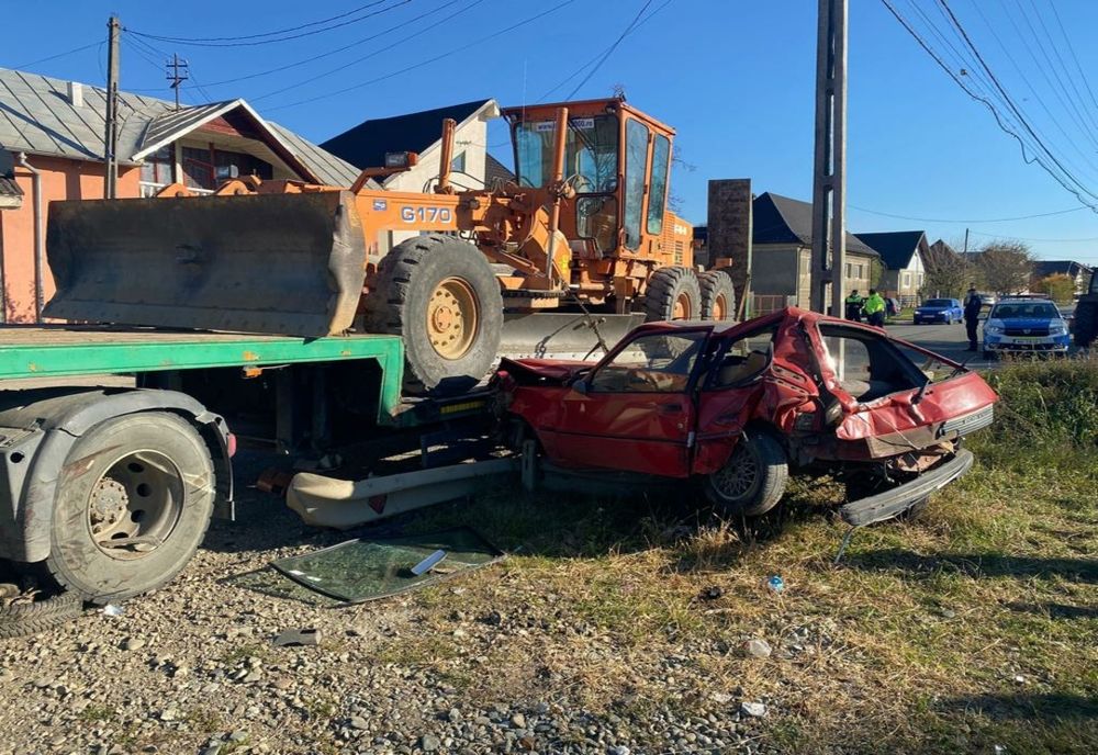FOTO: Accident în Dipșa! Un bărbat de 77 de ani a ajuns la spital