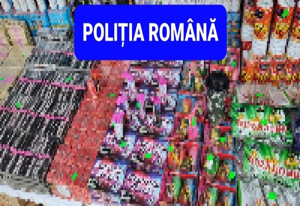 RECORD: 2,5 t de articole pirotehnice, confiscate de polițiștii bistrițeni de la un comerciant din Sălaj 
