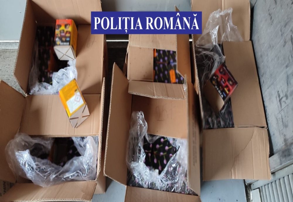 Peste 400 de kilograme de articole pirotehnice, confiscate de polițiști, în ultima zi din 2021