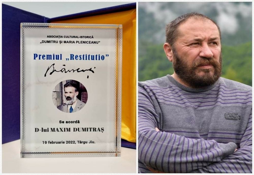 Sculptorul Maxim Dumitraș a obținut Premiul „Restitutio. Brâncuși”: "Are forţa să fie mereu altul dimpreună cu arta sa"