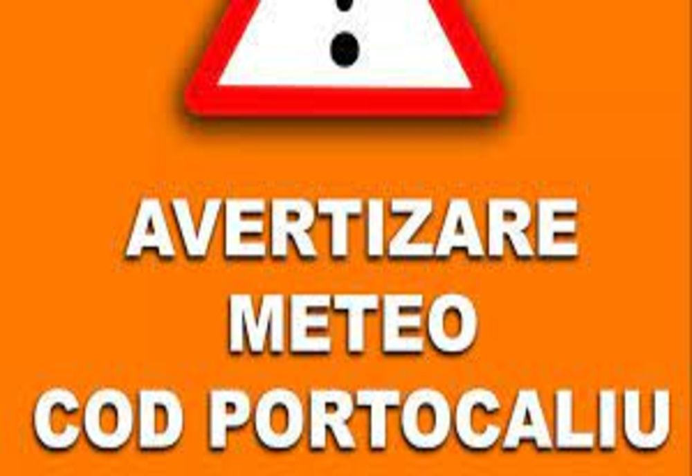 Mesaj RO-ALERT COD PORTOCALIU de furtună, în Bistrița-Năsăud