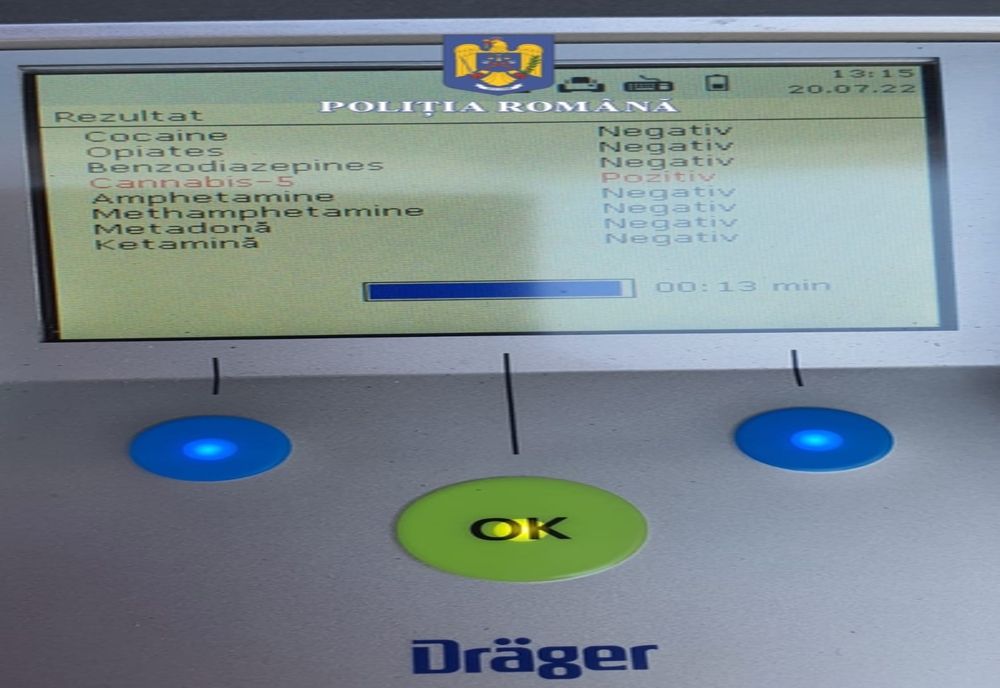 Tânăr de 22 de ani din Bistriţa prins drogat la volan