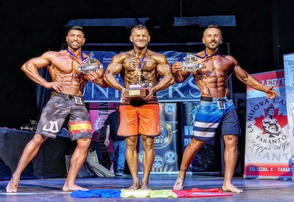 Jandarmul bistrițean Alexandru Sucutărdean din nou locul I la categoria Pro Physique la Concursul Mister și Miss Universe, în Italia