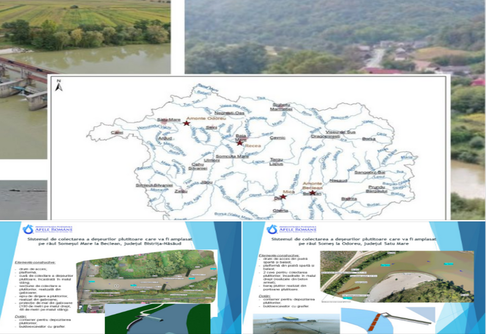  Două sisteme de colectare a deșeurilor plutitoare de pe râuri vor fi amplasate pe Someșul Mare, în Bistrița-Năsăud și Satu Mare