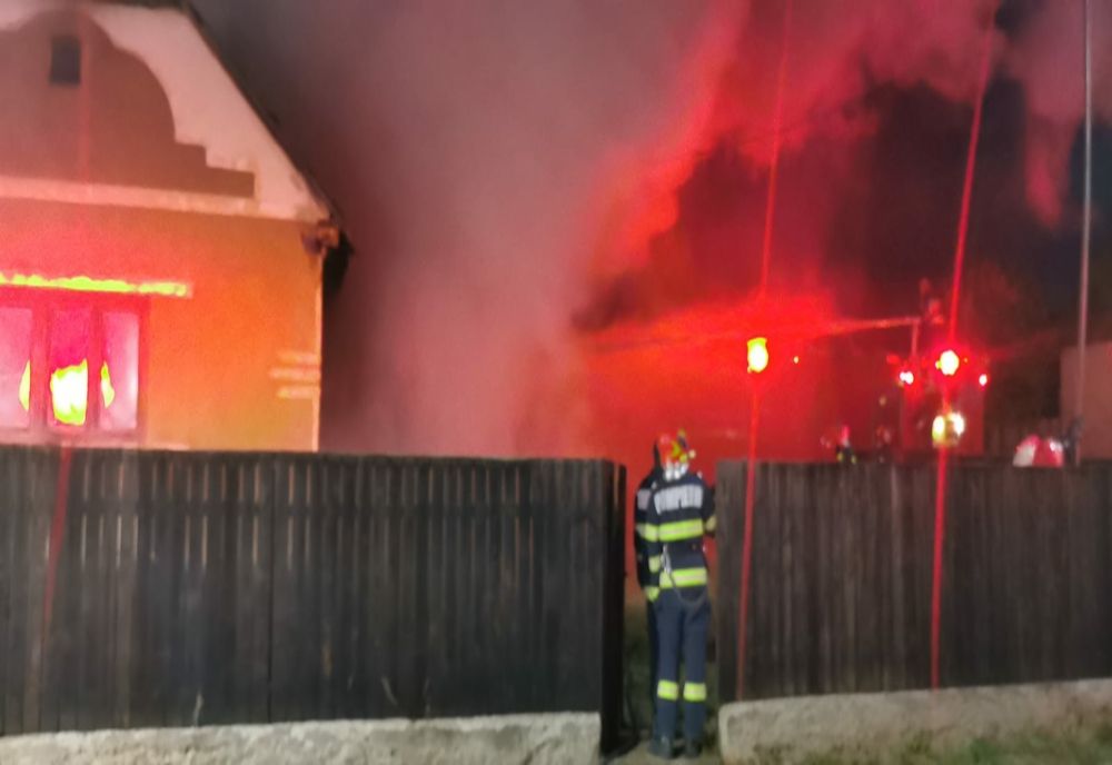 Incendiu violent la o locuință din Dipșa