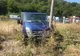FOTO: Accident în Șieu Măgheruș! O camionetă, acroșată de un autoturism, a ajuns într-un stâlp