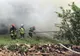 FOTO: Anexele a două gospodării dintr-o comună bistrițeană, mistuite de un incendiu puternic