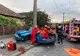 FOTO | Grav accident în Cluj! Trei persoane au fost rănite după ce o mașină s-a rupt în două