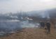 Incendiu de vegetație uscată pe raza municipiului Bistrița (FOTO)