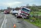 Accident pe DJ 151, în Chiraleș! Șofer din Harghita, beat la volan, cu TIR-ul în șanț